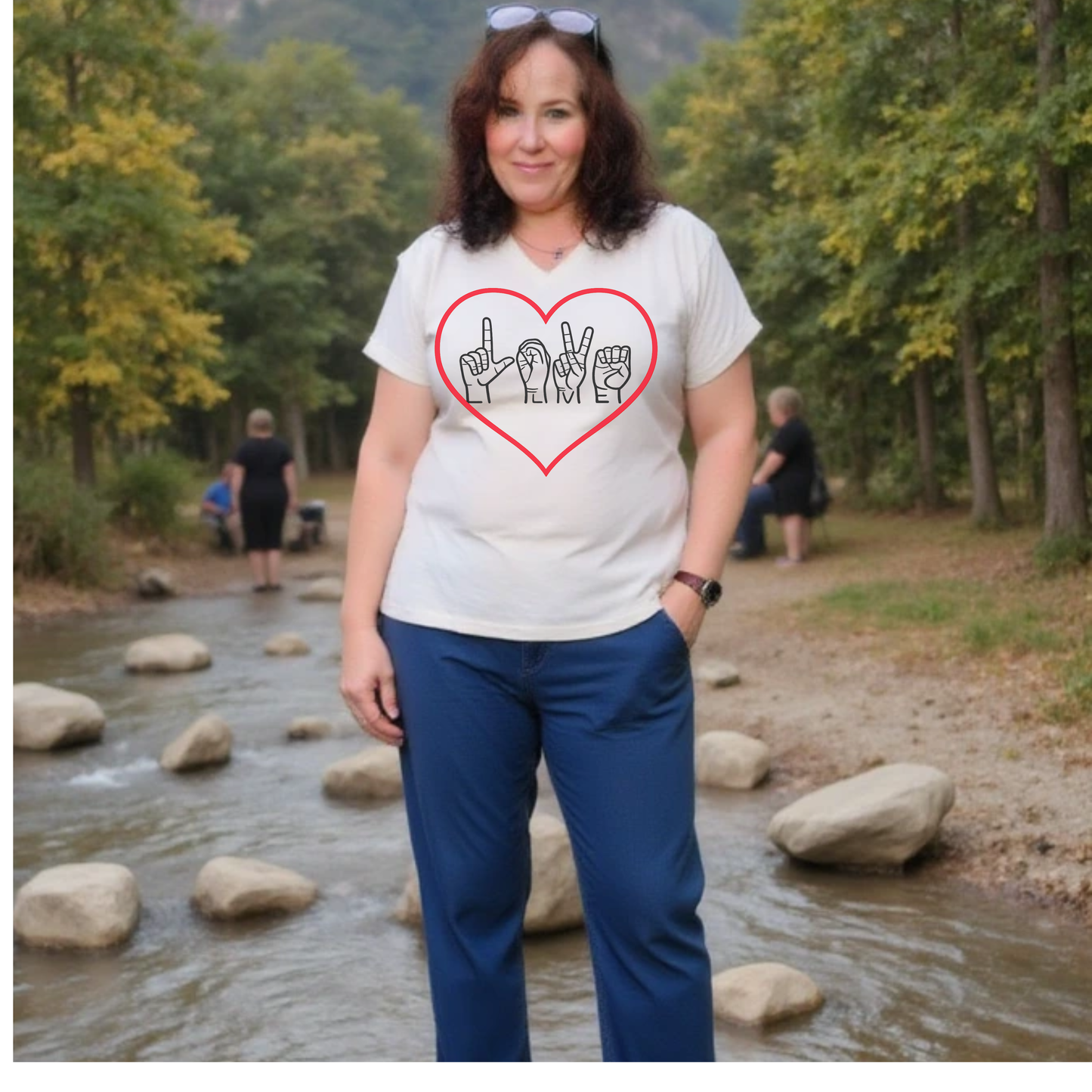 Love Hands ASL Heart T-Shirt — American Sign Language Love Tee