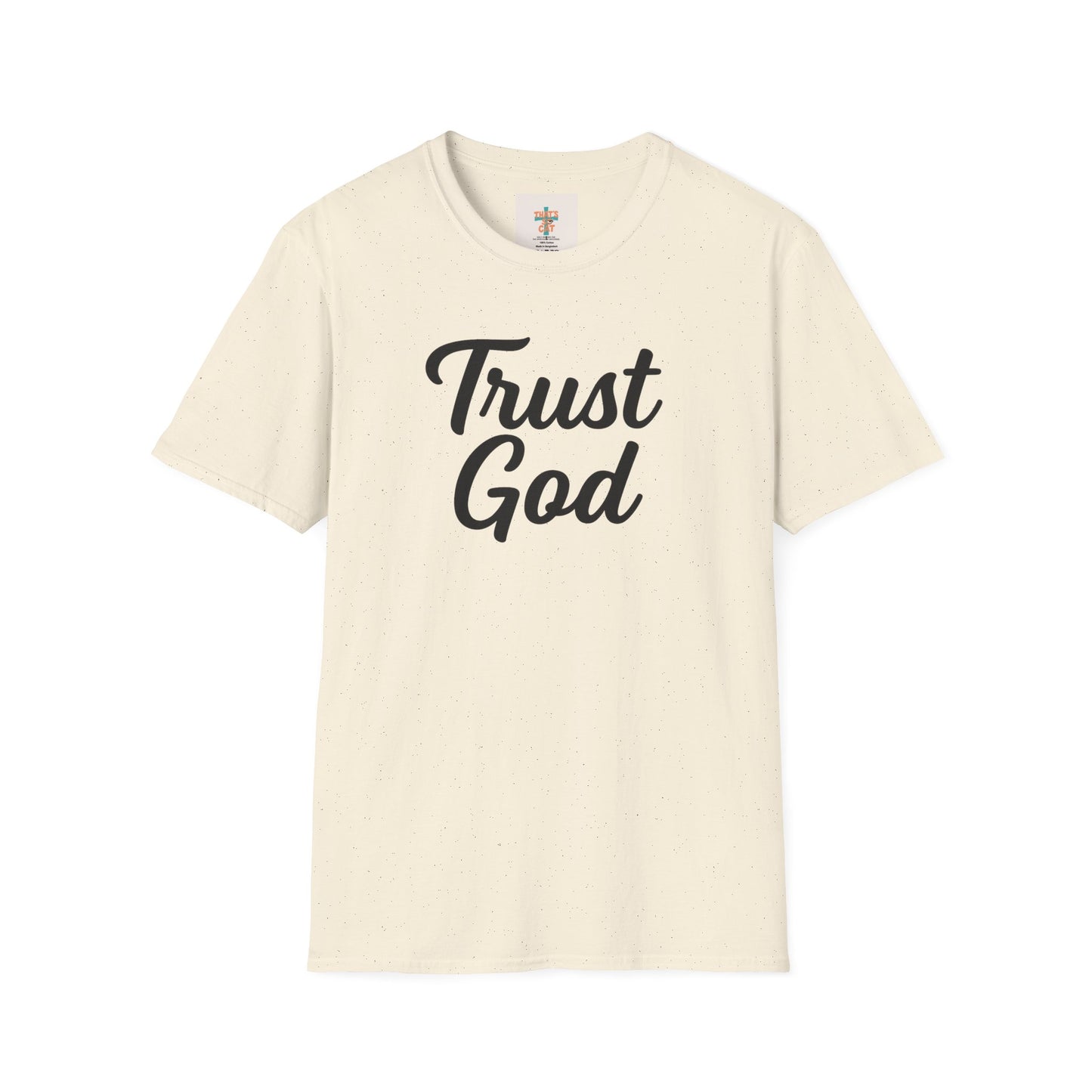 Trust God Unisex Softstyle T-Shirt | Faith-Based Apparel, Casual Wear, Gift for Believers, Inspirational Top, Christian T-Shirt