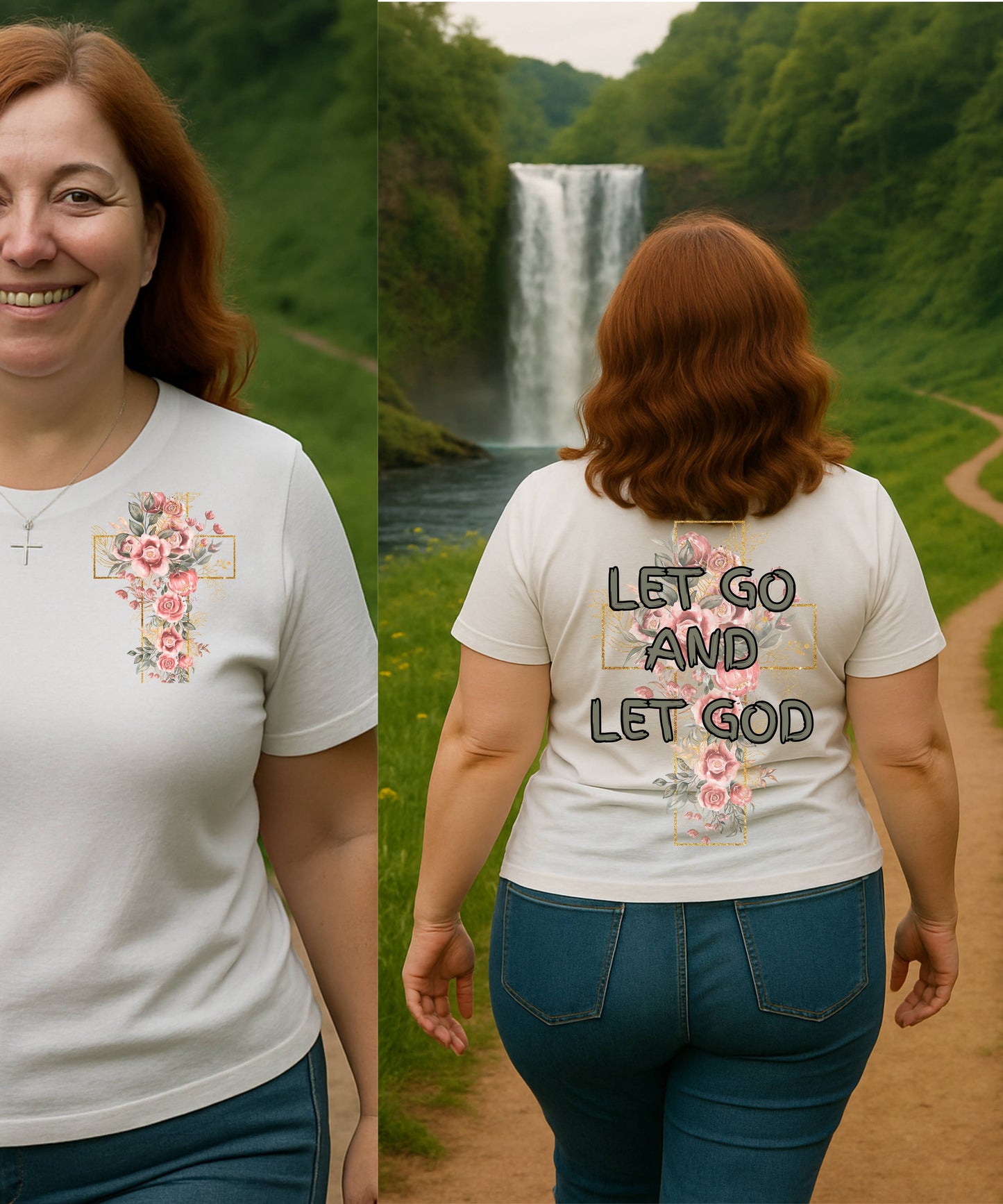 Let Go, Let God - Christian Graphic Tee