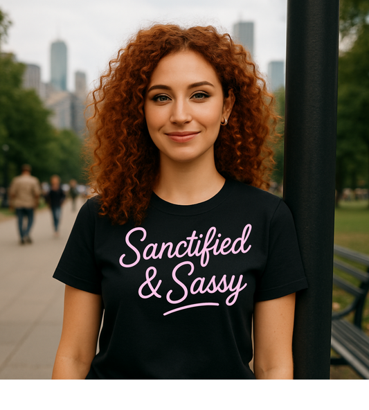 Sanctified and Sassy Christian T-Shirt