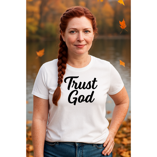 Trust God Unisex Softstyle T-Shirt | Faith-Based Apparel, Casual Wear, Gift for Believers, Inspirational Top, Christian T-Shirt